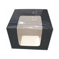 Packaging One Bento Cake Box For Big Window Box Black (Pack Of 5)