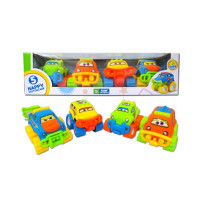 Planet X Happy Motorcade Monster Trucks 4Pcs (PX-10290)