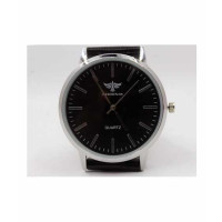 SK-Enterprises Leather Analog Stainless Steel Watch For Men Black