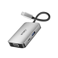 Wiwu Alpha 5 In 1 USB-C Hub Grey (513HVP)
