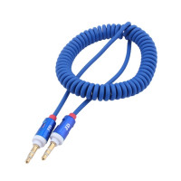 Wish Hub Aux Spring Cable Blue