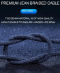iShopping - Voxlink Fast Charging USB Type C Cable Denim Blue 1m
