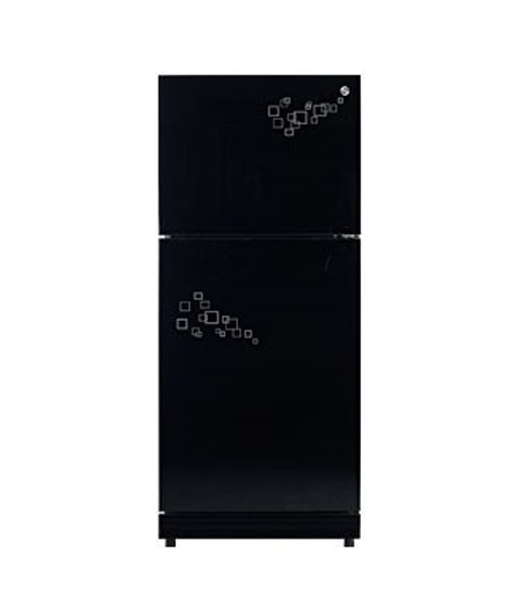 iShopping - PEL Desire Glass Door Freezer-on-Top Refrigerator 16 cu ft Black (PRGD-160)