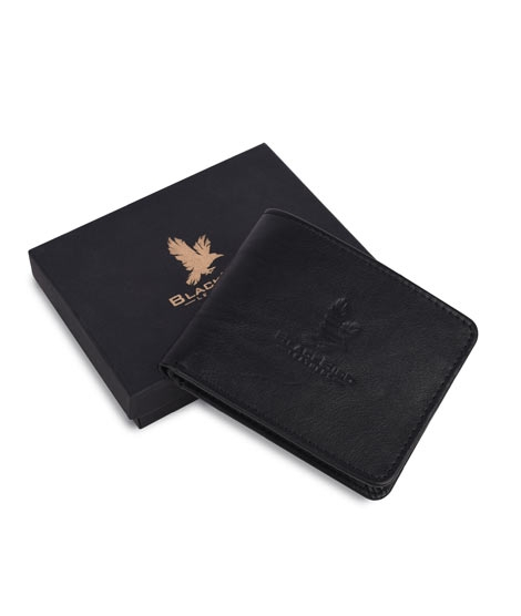 iShopping - Blackbird Leathers Handmade Bifold Leather Wallet For Men Black