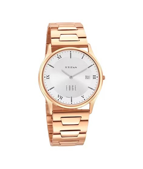 iShopping - Titan Edge Stainless Steel Men's Watch - Rose Gold (1683WM01)