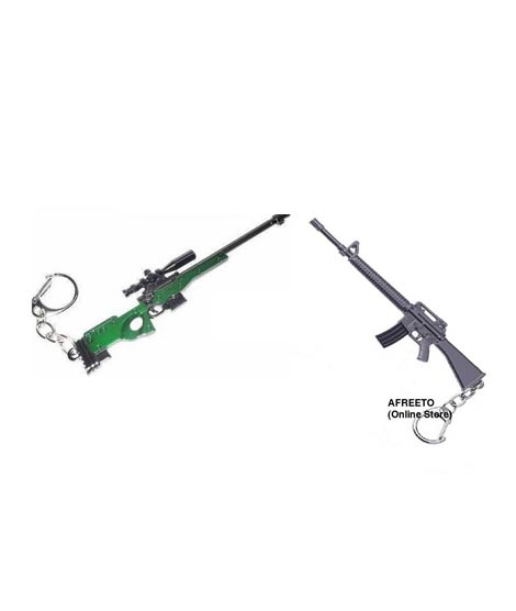 iShopping - Afreeto PUBG AWM + M16 Keychain - Pack of 2