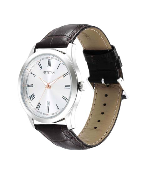 iShopping - Titan Trendsetters Collection Men's Leather Watch - Brown (1823SL02)