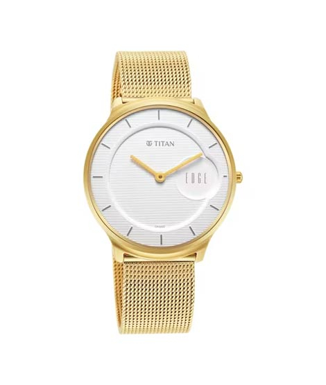 iShopping - Titan Edge Baseline Collection Analog Men's Watch - Golden (1843YM01)