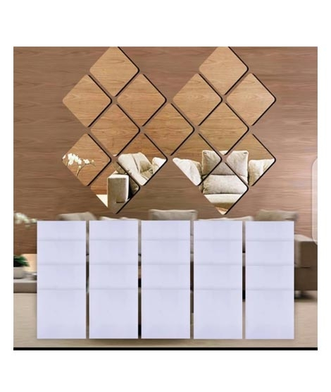 iShopping - 1link Pk Acrylic Wall Mirror Stickers For Decoration 15 Pieces