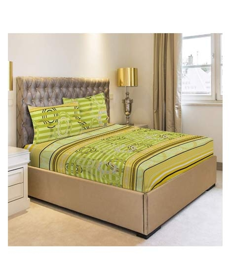 iShopping - Jamal Home King Size Bed Sheet With 2 Pillows (0015)