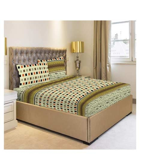 iShopping - Jamal Home King Size Bed Sheet With 2 Pillows (0018)