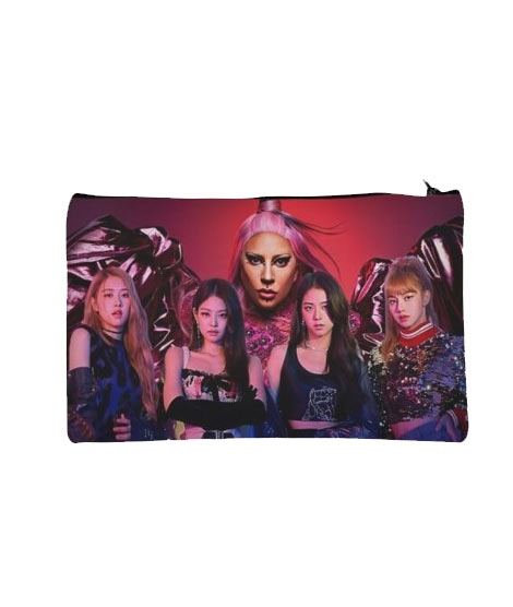 iShopping - Traverse Black Pink Group Digitally Printed Pencil Pouch (T404)