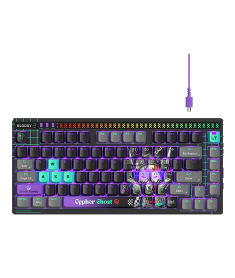 iShopping - A4Tech Bloody Alpha Optical Switch Mechanical Keyboard Cypher Ghost (AT75)	