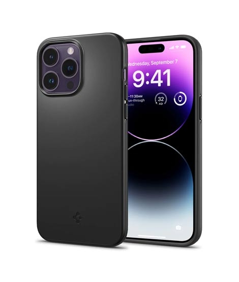 iShopping - Spigen Thin Fit Case For iPhone 14 Pro Black (ACS04780)