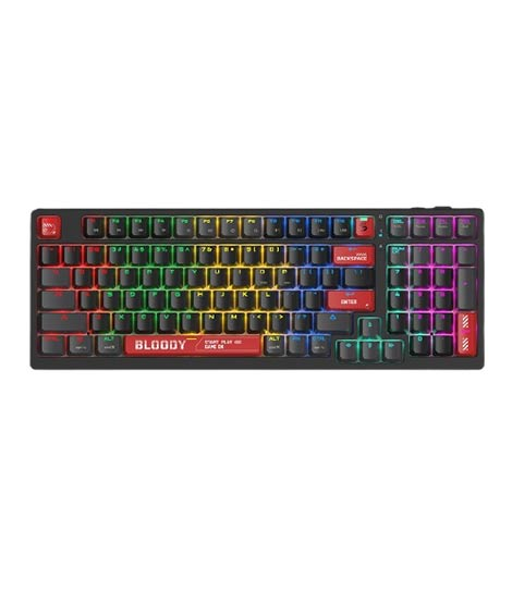 iShopping - A4Tech Bloody Dual-Core Wireless Mechanical Keyboard (WS98)-Sports Red