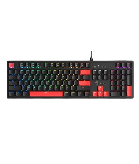 iShopping - A4Tech Bloody Mechanical Switch RGB Gaming Keyboard (S520N)-Fire Black