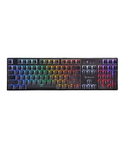 iShopping - A4Tech Bloody Mechanical Switch RGB Gaming Keyboard (S520N)-Pudding Black