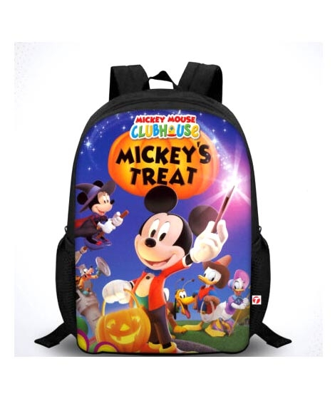 iShopping - Traverse Mickey Mouse Digital Printed Kids School Bag - Black (T874S)