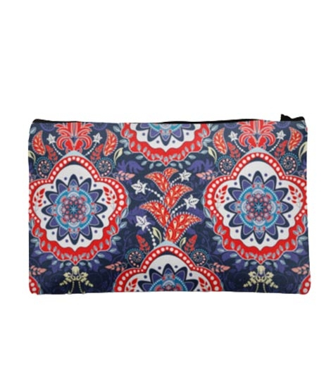 iShopping - Traverse Floral Design Digitally Printed Pencil Pouch For Girls (T907)