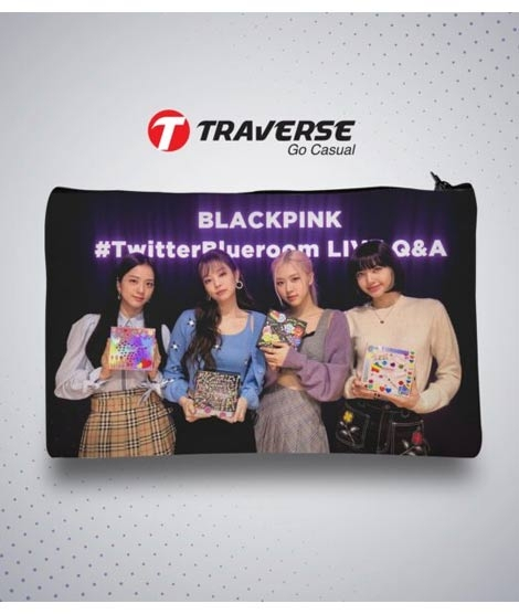 iShopping - Traverse Black Pink Digitally Printed Pencil Pouch (T413)