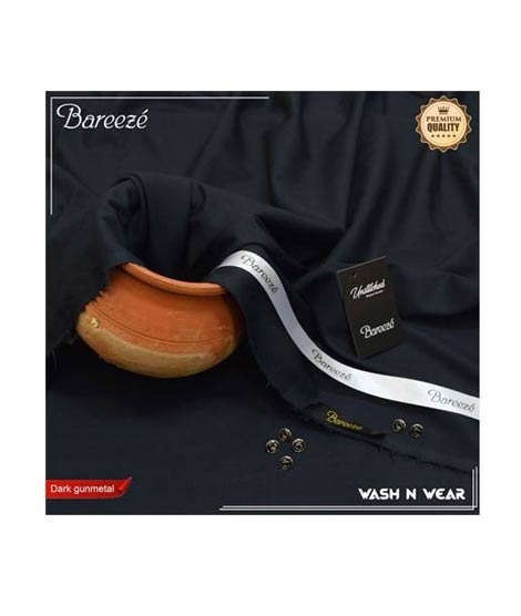 iShopping - Sabri Textile Original Bareeze Unstitched Suits For Men-Dark Gunmental