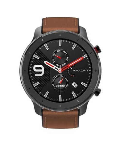 iShopping - Amazfit GTR 47mm Aluminium Alloy Smartwatch Brown