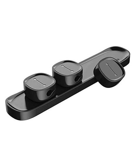 iShopping - Baseus Peas Magnetic Cable Organizer Black (ACWDJ-01)