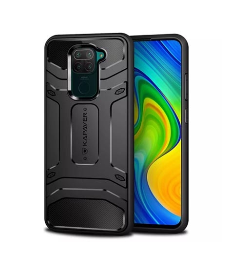 iShopping - Kapaver Rugged Armor Case For Redmi Note 9 Black (AMT-0358)
