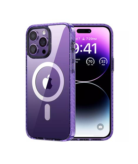 iShopping - Torras Sparka Mag Shockproof Case For iPhone 14 Pro Max Deep Purple (AMT-6259)