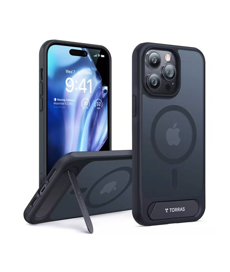 iShopping - Torras UPRO PStand Magnetic Case With Stand For iPhone 14 Pro - Black (AMT-6262)