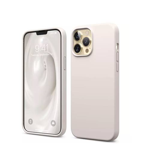 iShopping - Elago Liquid Silicon Shockproof Case For iPhone 13 Pro Max Stone (AMT-6366)