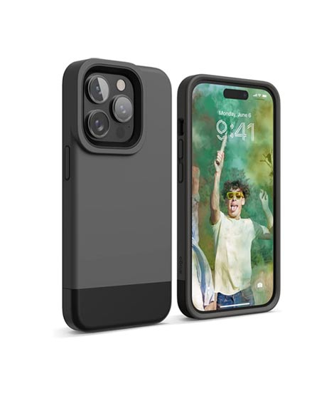 iShopping - Elago Glide Armor Shockproof Case For iPhone 14 Pro Max Dark Gray/Black (AMT-6692)