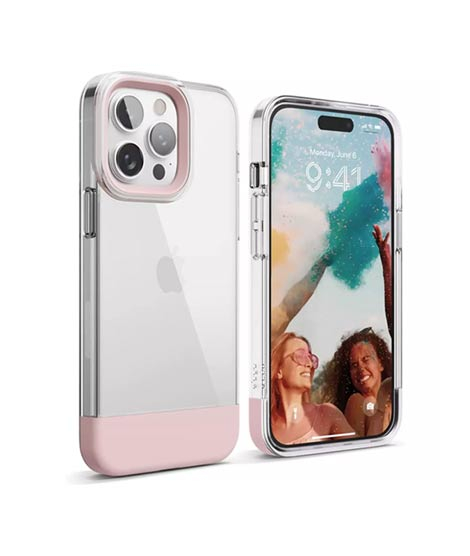 iShopping - Elago Glide Armor Shockproof Case For iPhone 14 Pro Max Clear/Lovely Pink (AMT-6695)
