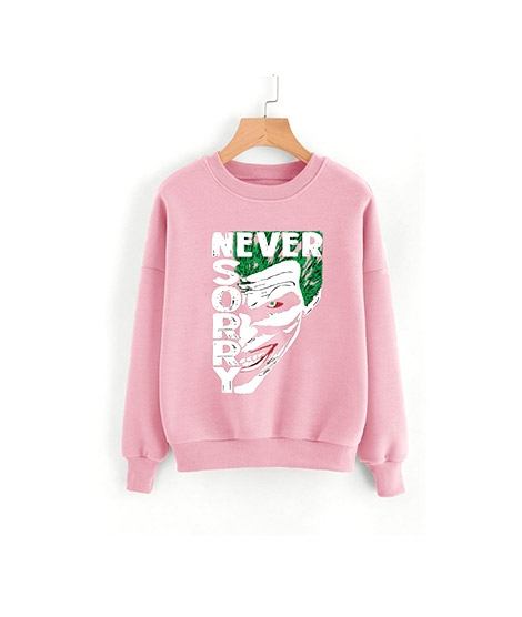 iShopping - AMV Apparels Never Sorry Printed Sweat Shirt For Unisex (0112)