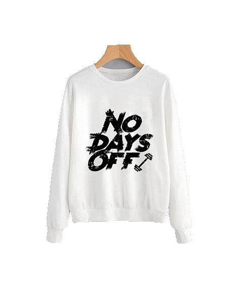 iShopping - AMV Apparels No Days Off Printed Sweat Shirt For Unisex (0110)