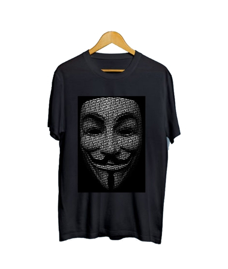 iShopping - AMV Apparels Anonymous Mask Printed T-Shirt For Men (0116)