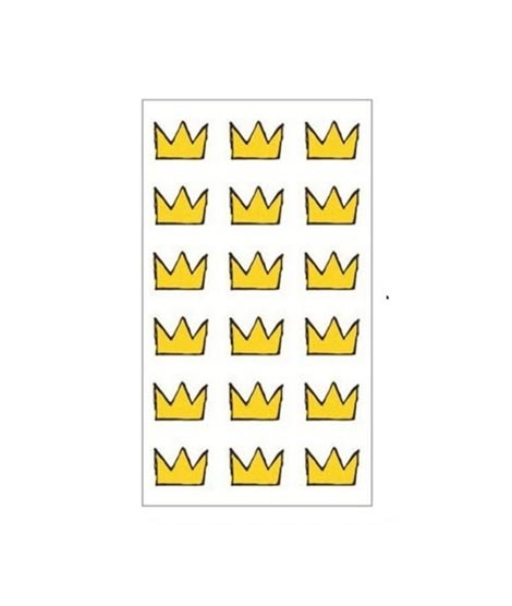 iShopping - M.Mart 3d Crown Cartoon Design Temporary Tattoo Sticker