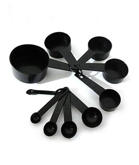 iShopping - M.Mart Measuring Cups & Spoons - Black Pack of 10