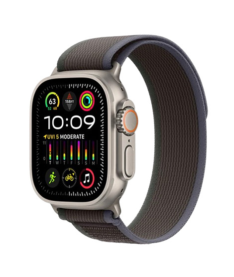 iShopping - Apple Watch Ultra 2 49mm Titanium Case With Trail Loop Blue/Black