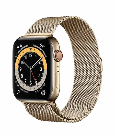 iShopping - Apple Watch Series 6 44mm Gold Stainless Steel Case With Milanese Loop Strap GPS Cellular