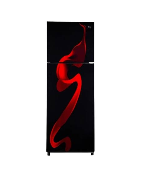 iShopping - PEL InverterOn Flat Glass Door Freezer-on-top Refrigerator 12 Cu Ft (PRINVOGD-6460)-Red Blaze