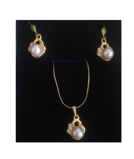 iShopping - AZ Makers Pearl Style Jewellery Set For Women Golden