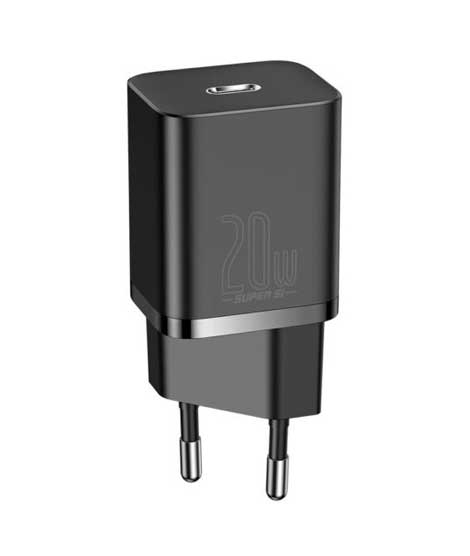 iShopping - Baseus 20W Super Silicone PD Charger Black (CCSUP-B01)
