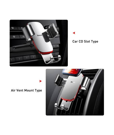 iShopping - Baseus Car Metal Gravity Mobile Phone Holder Black