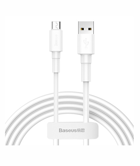 iShopping - Baseus Mini USB Cable Micro 2.4A 1m White (CAMSW-02)