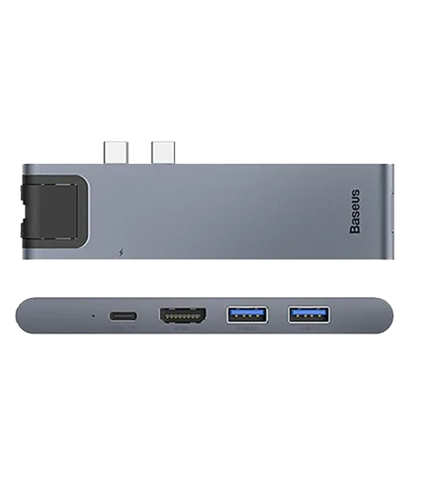 iShopping - Baseus 7 in 1 HUB Docking Station Dark Gray (CAHUB-L0G)
