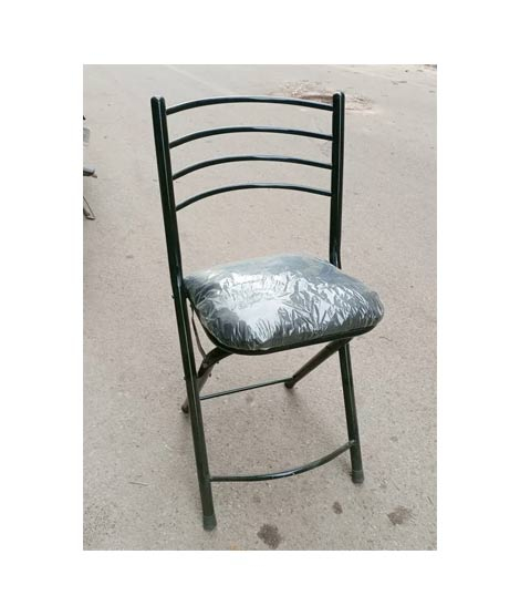 iShopping - Easy Shop Black Color Coated Commando Folding Chair