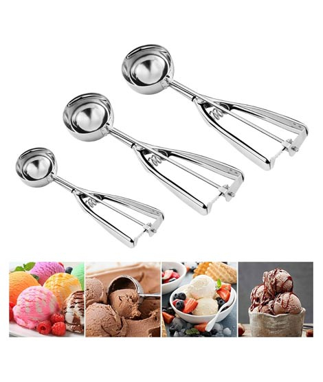 iShopping - Easy Shop Stainless Steel Ice Cream Scoop in Three