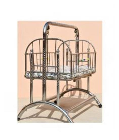 iShopping - Easy Shop New Born Baby Chrome Swing Cradle