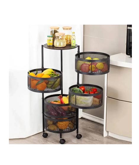 iShopping - Easy Shop Layer Rolling Kitchen Trolley Basket